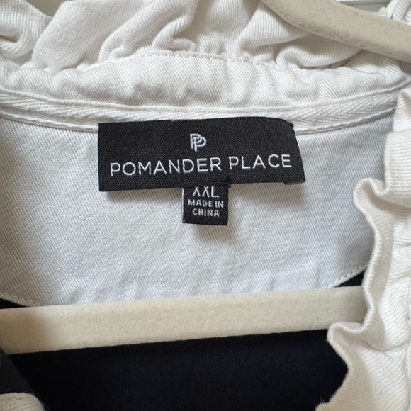 Tuckernuck Pomander Place Navy Charlotte Terry Top - Picture 5 of 6